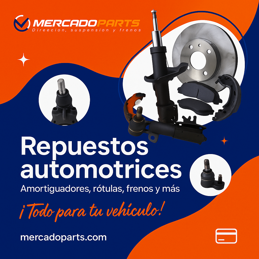 Portafolio MercadoParts: amortiguadores, rótulas y componentes de freno